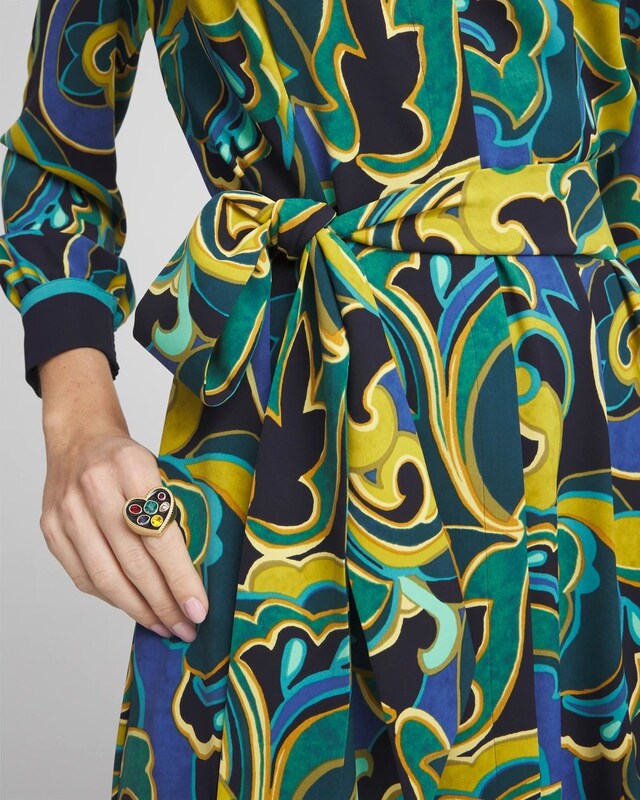 Silky Twill Shirt Dress - image 4